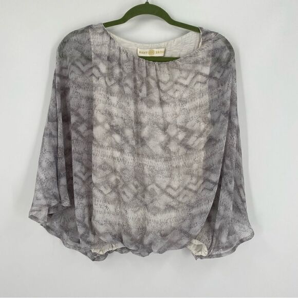 Ramy Brook Women’s Round Neck Bat Sleeve Gray Blouse size S - Picture 1 of 7
